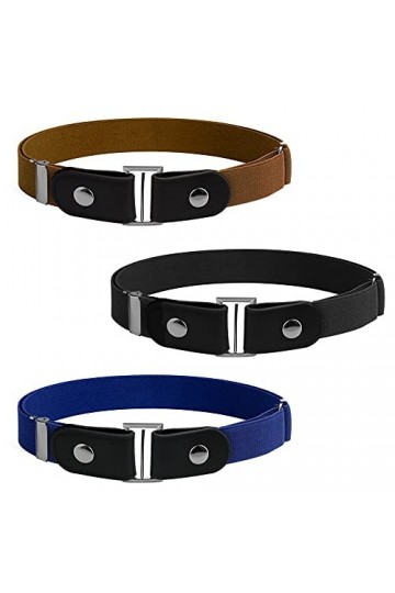 SPEACOUR 3 PCS Ceinture Invisible sans Boucle Ceinture Élastique Ajustable Grande Taille Ceinture Extensible Sans Boucle Unis