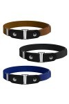 SPEACOUR 3 PCS Ceinture Invisible sans Boucle Ceinture Élastique Ajustable Grande Taille Ceinture Extensible Sans Boucle Unis
