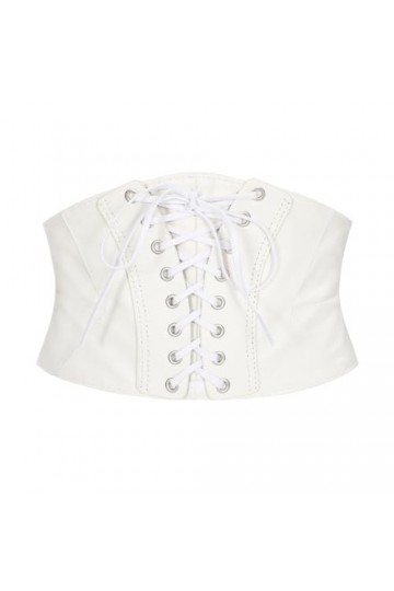 WERFORU Ceinture élastique large à lacets pour femme - Pour Halloween, D-blanc, L:Passt Taillengröße 81-92cm