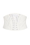 WERFORU Ceinture élastique large à lacets pour femme - Pour Halloween, D-blanc, L:Passt Taillengröße 81-92cm