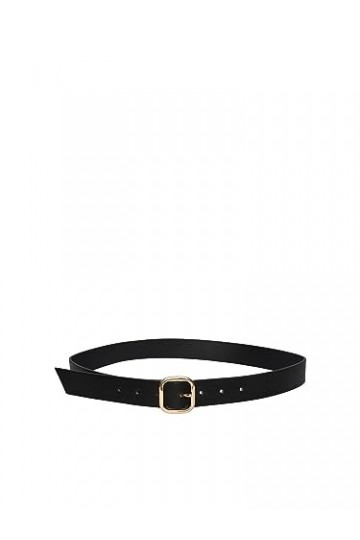 PIECES Pcjaila Jeans Belt D2d Ceinture synthétique, Noir/détails : doré, 90 Femme