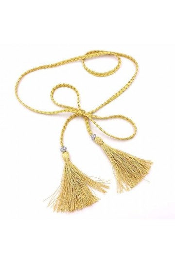 Ceinture fine tressée pour femme - Ceinture fine tressée avec nœud - Ceinture fine tressée pour femme - Ceinture pour robe - 