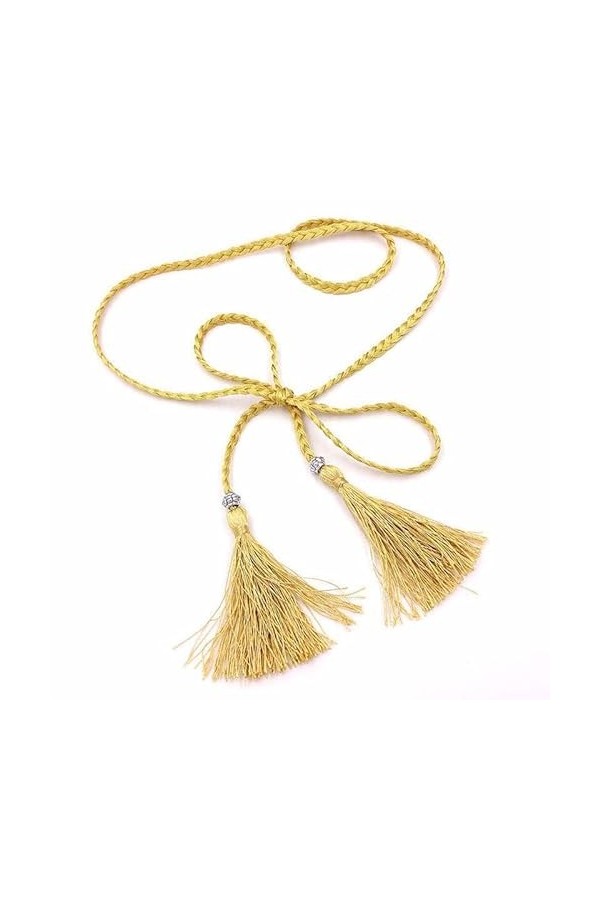 Ceinture fine tressée pour femme - Ceinture fine tressée avec nœud - Ceinture fine tressée pour femme - Ceinture pour robe -