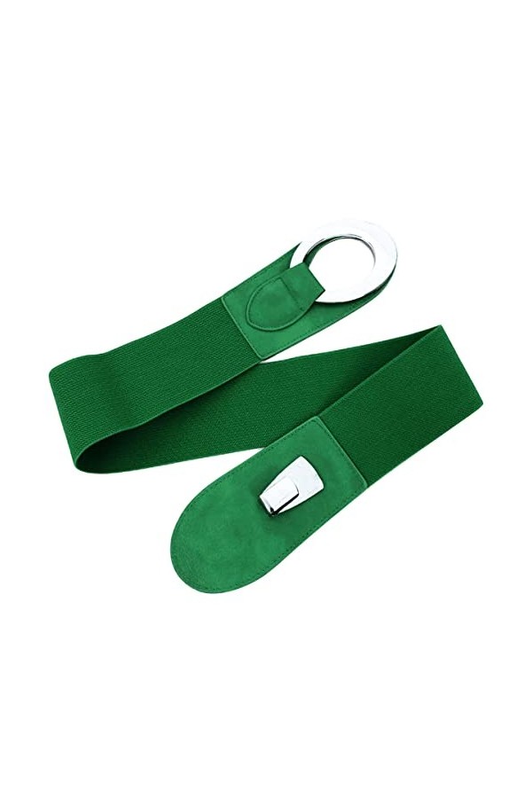 LIVAN - Ceinture femme - ceinture Large Élastique Extensible souple taille - Métal Clouté Crochet Boucle - taille 75cm 80cm -