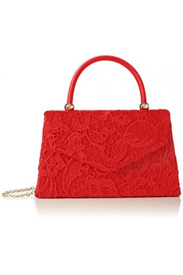 SwankySwans Pochette élégante en dentelle Kendall pour femme, rouge rouge , Taille unique