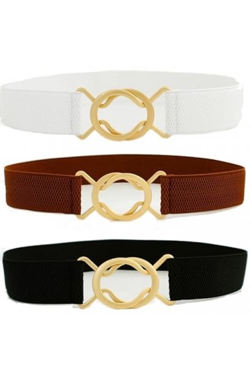 Taicols Ceinture élastique pour femme, ceinture, femme, élastique, ceinture, femme, vintage, pour femme, avec boucle, Noir, b