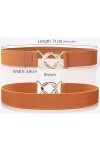 Taicols Ceinture élastique pour femme, ceinture, femme, élastique, ceinture, femme, vintage, pour femme, avec boucle, Noir, b