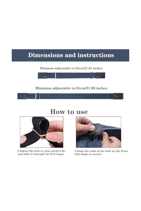 ILUBUTO 5 pièces Grtel sans boucle, coloré, gemeinsam