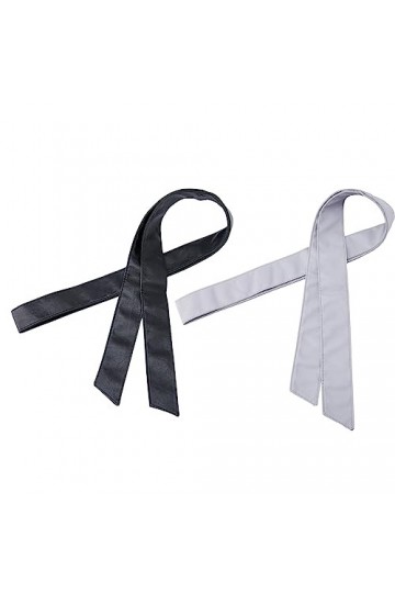 SUPERFINDINGS 2 Pcs 2 Couleurs Obi Ceinture Mode Imitation Cuir Ceinture Femmes Couleur Unie Noir Gris Rétro Ceinture Ceintur