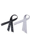 SUPERFINDINGS 2 Pcs 2 Couleurs Obi Ceinture Mode Imitation Cuir Ceinture Femmes Couleur Unie Noir Gris Rétro Ceinture Ceintur