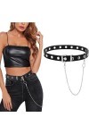 Durnrge Ceinture Cuir Femme, Ceinture à Œillet Ceinture en Jean Style Punk Ceinture Boucle Femme Femme Ceinture Cuir Pu Ceint