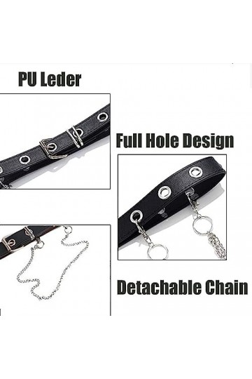 Durnrge Ceinture Cuir Femme, Ceinture à Œillet Ceinture en Jean Style Punk Ceinture Boucle Femme Femme Ceinture Cuir Pu Ceint