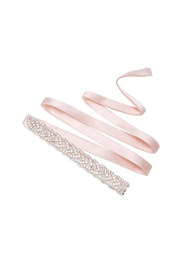 NALIX Ceinture de robe de mariée, 1 Pcs Ceinture de Mariage en Strass, Mariage Ceinture, Ceinture Cristal Élégant Bal de prom