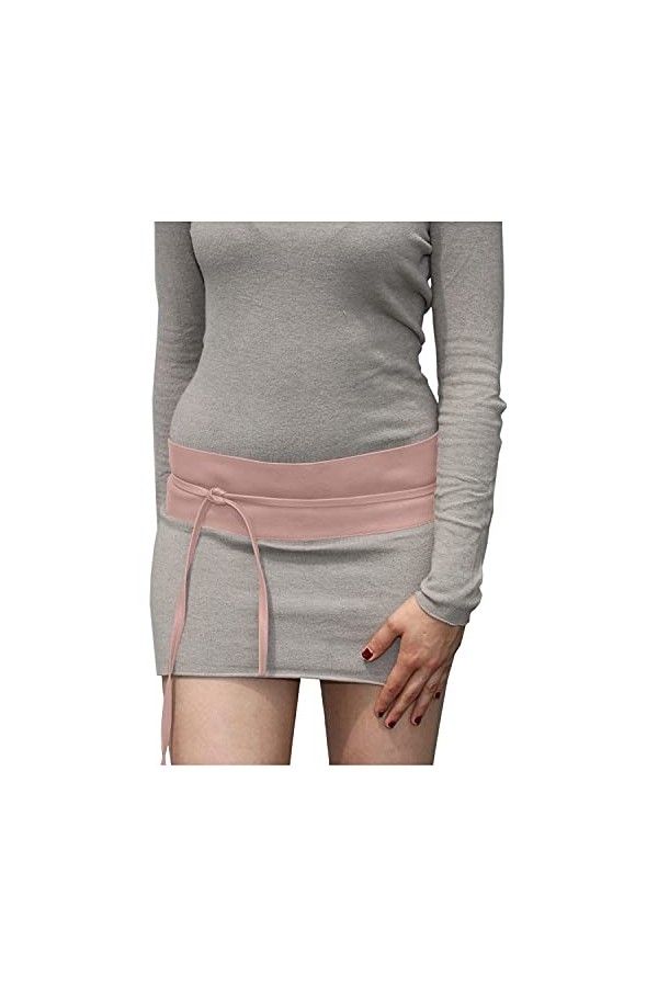 Best Emilie Ceinture à enrouler pour femme en cuir – Plusieurs couleurs – Taille unique, bleu clair, taille unique