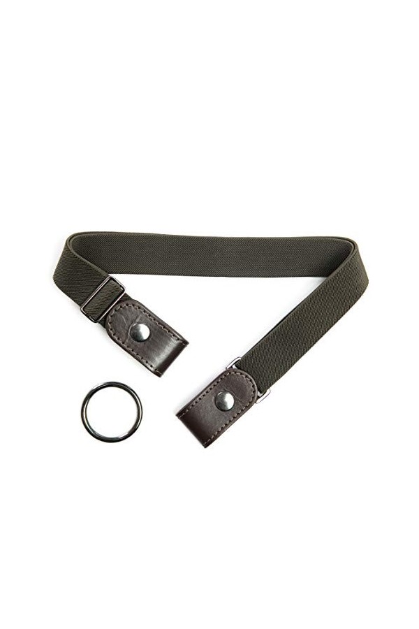 DWOY Ceinture sans boucle confortable réglable invisible - Vert -