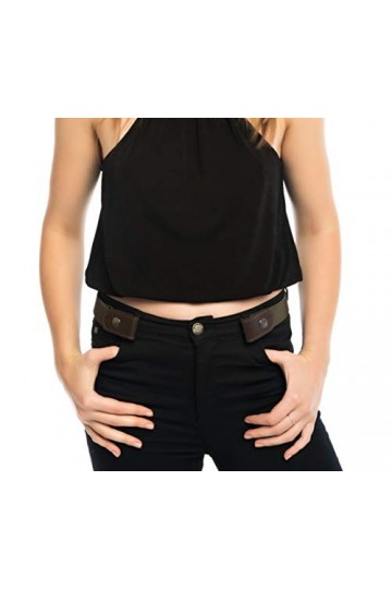 DWOY Ceinture sans boucle confortable réglable invisible - Vert -