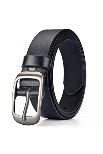 TBSCWYF Ceinture pour femmes Ceinture en cuir véritable avec boucle en alliage à une broche Ceintures en cuir PU vintage pour