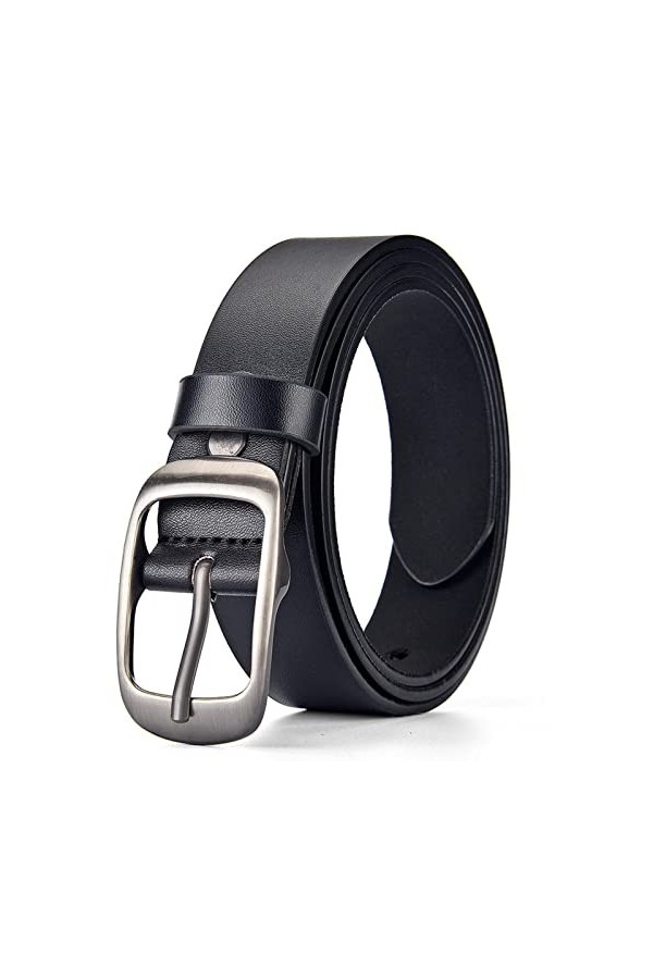 TBSCWYF Ceinture pour femmes Ceinture en cuir véritable avec boucle en alliage à une broche Ceintures en cuir PU vintage pour