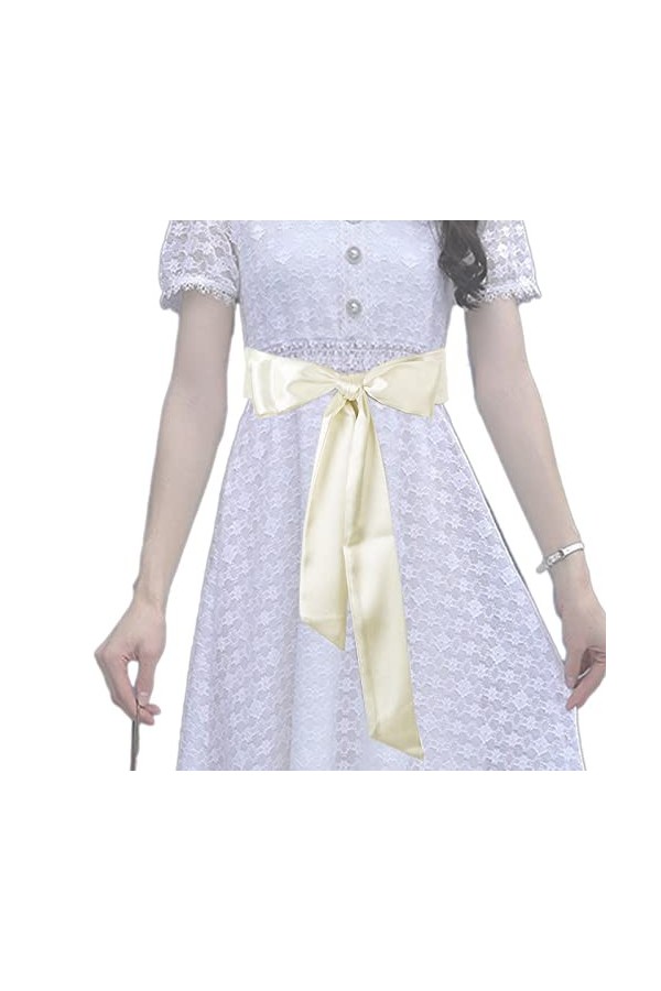 KADBLE Ceinture de robe de mariée pour femme, longue ceinture de mariée pour fête de mariage, occasion spéciale, Rouge, 250 c