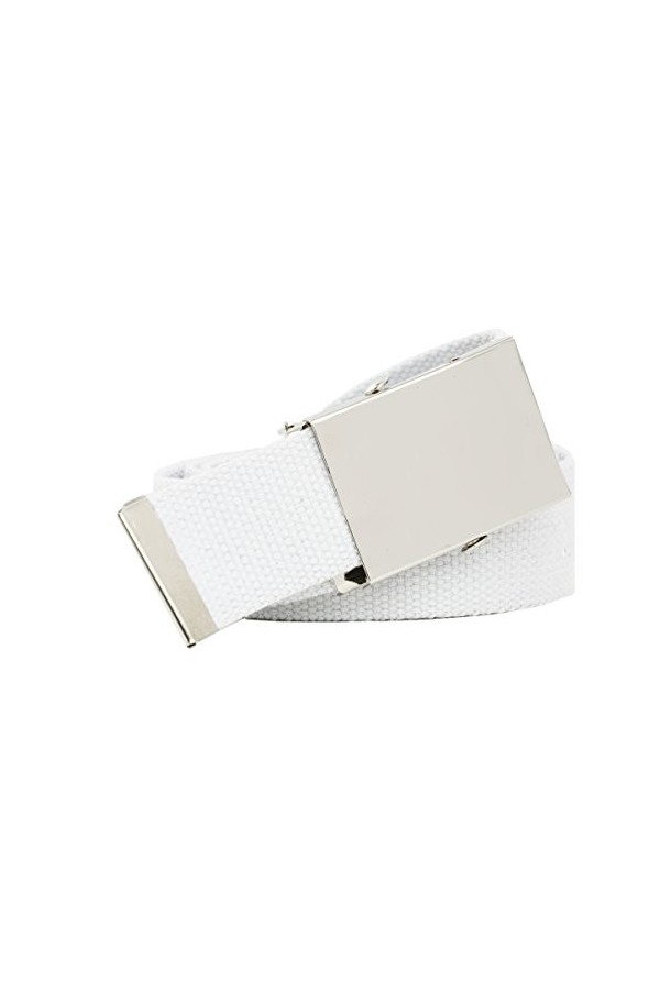 shenky - Ceinture en tissu à raccourcir soi-même - plusieurs coloris disponibles - L 160 x l 4 cm - blanc - 112cm