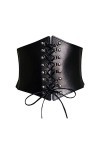 Bamboopack Ceinture corset pour femme - Ceinture élastique à lacets - Pour femme - Noir FBA-HYYE83853 
