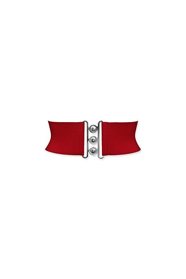 BlackButterfly Ceinture Élastique - 3 Pouces Large Rouge, S 