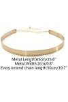Quesuc Femmes Or Chaîne En Métal Ceinture Réglable Shiny Ceinture Mode Plaque Métal Taille Accessoires Décoratifs Robe Ceintu