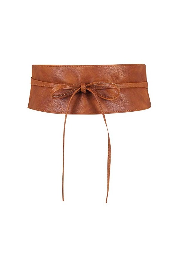 Frentree Ceinture femme, large ceinture portefeuille Obi avec laçage