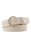 OYUEGE Ceinture en cuir pour femmes, ceinture à boucle ardillon pour jeans et pantalons, Noir , L