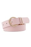 OYUEGE Ceinture en cuir pour femmes, ceinture à boucle ardillon pour jeans et pantalons, Noir , L