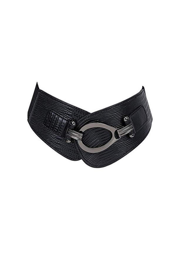 Oyccen Ceinture Élastique pour Femme Ceintures Large avec Boucle en Métal Corset Robe Décorative