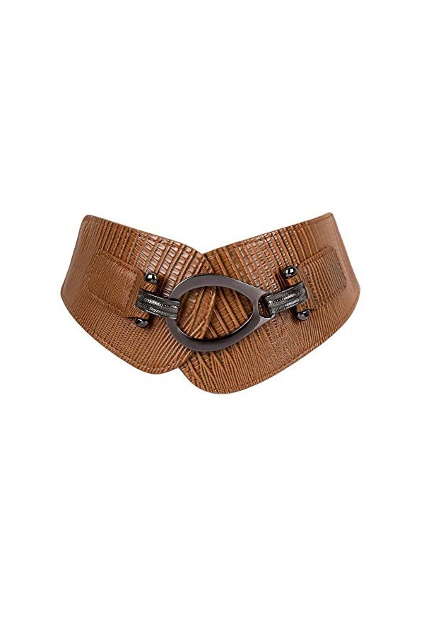 Oyccen Ceinture Élastique pour Femme Ceintures Large avec Boucle en Métal Corset Robe Décorative
