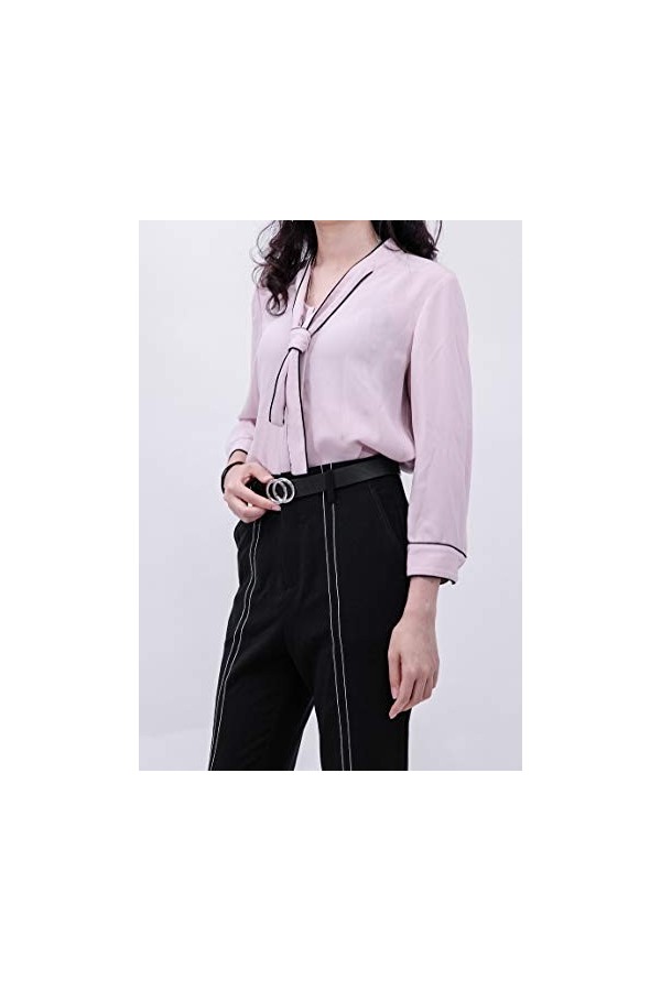 irisaa - Ceinture pour femme - Ceinture pour jean avec double anneau rond - Pour femme, fille, adolescente, Noir New Look, 90