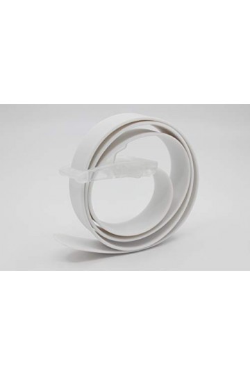 MESHIKAIER Bonbon Couleur Fashion Ceinture Unisexe en Silicone avec Boucle Plastique Blanc 