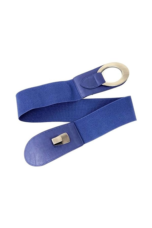 LIVAN - Ceinture femme - ceinture Large Élastique Extensible souple taille - Métal Clouté Crochet Boucle - taille 75cm 80cm -