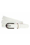 Ceinture en cuir pour femme 2 cm RDS-01, Blanc., 115 cm Gesamtlänge 130 cm 