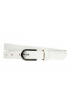 Ceinture en cuir pour femme 2 cm RDS-01, Blanc., 115 cm Gesamtlänge 130 cm 