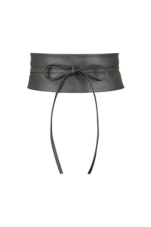 Frentree Ceinture femme, large ceinture portefeuille Obi avec laçage