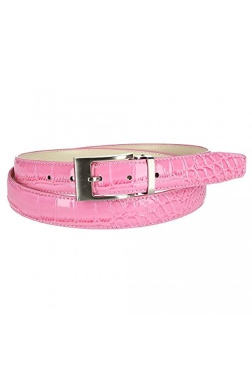 CTM - Ceinture cuir croco - Rose - 95