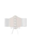 Udekit Ceinture Corset Élastique Femme Vintage Cinch Ceinture Blanc