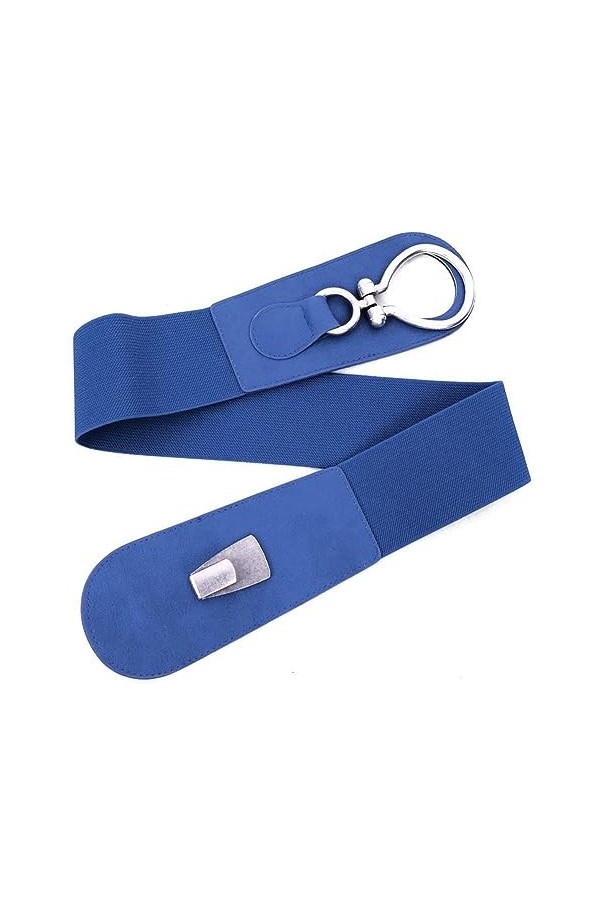 LIVAN - Ceinture femme - ceinture Large Élastique Extensible souple taille - Métal Clouté Crochet Boucle - taille 75cm 80cm -