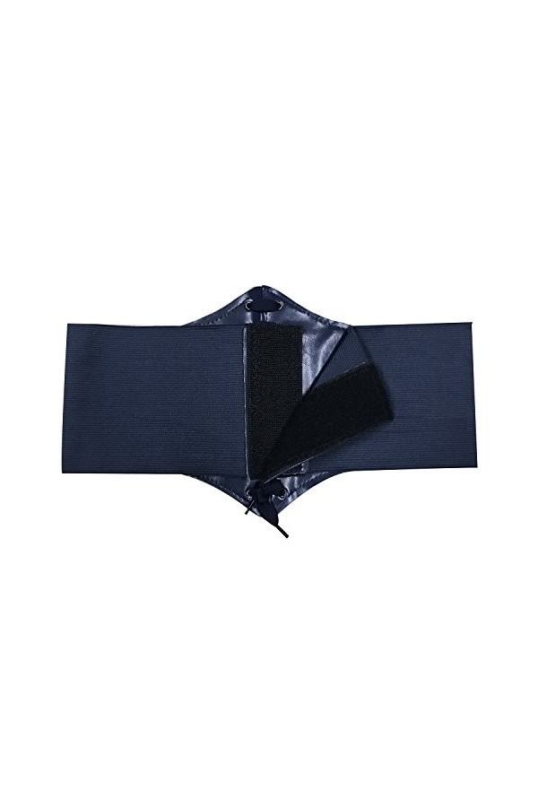 HANERDUN Ceinture Corset pour Femme Cuir Corset à Lacets Ceinture Élastique Ceinture Rétro Cinch Quatre Tailles - Bleu - Tail