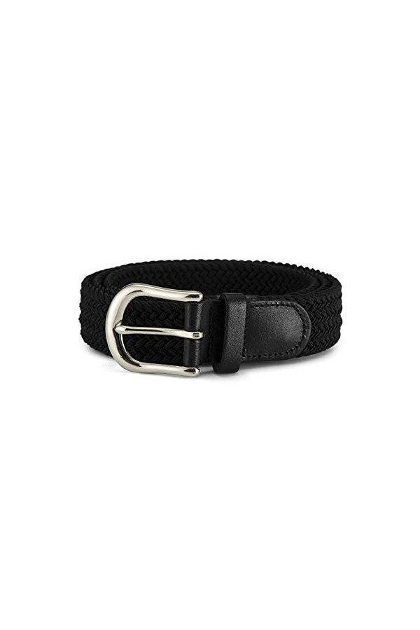 Streeze ceinture de 30 mm extensible et tressé avec une boucle en métal argent 6 tailles Beige, L 