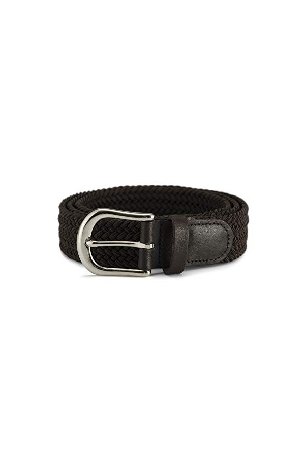 Streeze ceinture de 30 mm extensible et tressé avec une boucle en métal argent 6 tailles Beige, L 