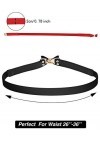 3 Pièces Ceinture Fine Femme Ceinture Élastique Mince pour Robe, 3 Couleurs Set 2 