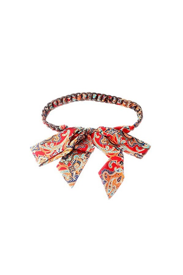 Porbbow Foulard coloré ceinture tissée large robe décorative pour femmes ceinture jeans accessoires de ceinture Red