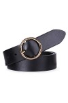 JASGOOD Ceinture en cuir tendance pour femme avec boucle à joint torique - - taille 29/34"