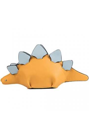 MILATA Sac à main en cuir synthétique pour femme en forme de dinosaure, jaune, Small