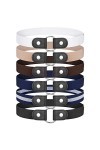 aurorayer Lot de 6 ceintures sans boucle, ceinture élastique pour femme, boucle extensible, invisible, pour jeans, pantalons,
