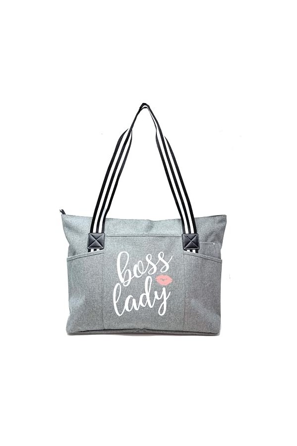 Joli sac fourre-tout en toile avec poche zippée pour femme, patron, manager, coordinateur du chaos, cadeau de remerciement po